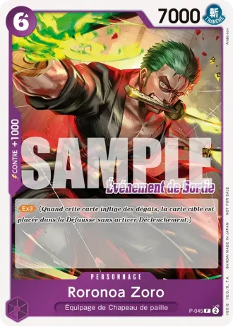 Roronoa Zoro (P-045) (Alternative Art) — PROMO