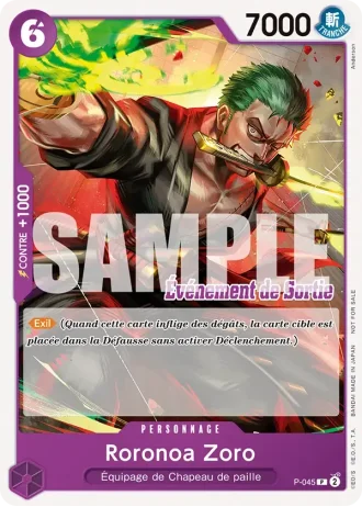 Roronoa Zoro (P-045) (Alternative Art) — PROMO