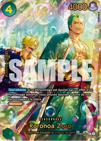 Roronoa Zoro (PRB02-006) (Manga Rare) — Les Sept de la Mer d'Azur (OP14-EB04)