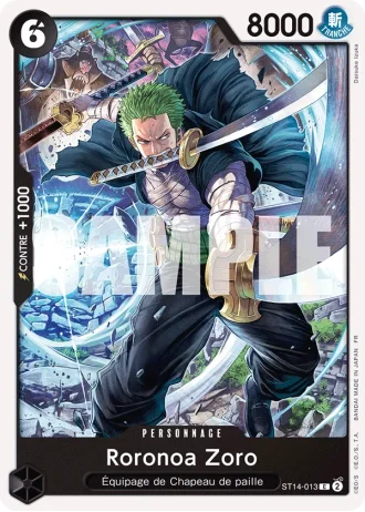 Roronoa Zoro (ST14-013) (Pirate Foil) — ONE PIECE CARD THE BEST vol.2 (PRB02)