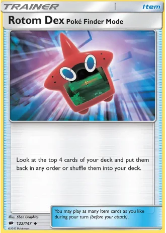 Rotom Dex—Poké Finder Mode #122/147 — Burning Shadows