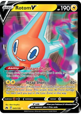 Rotom V #045/159 — Crown Zenith