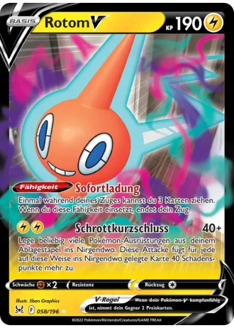 Rotom V #058/196 — Verlorener Ursprung
