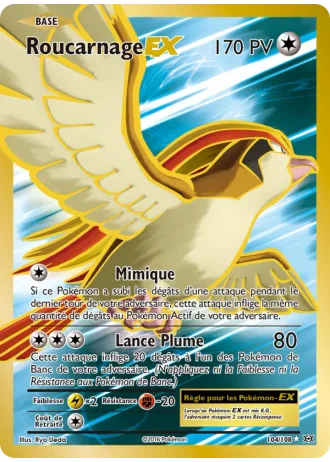 Roucarnage EX #104/108 — Évolutions