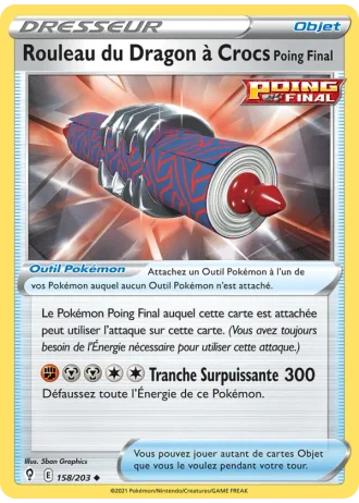 Rouleau du Dragon à Crocs Poing Final #158/203 — Évolution Céleste