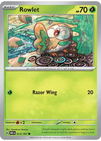 Rowlet #013/197 — Obsidian Flames