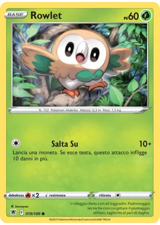 Rowlet #019/189 — Lucentezza Siderale