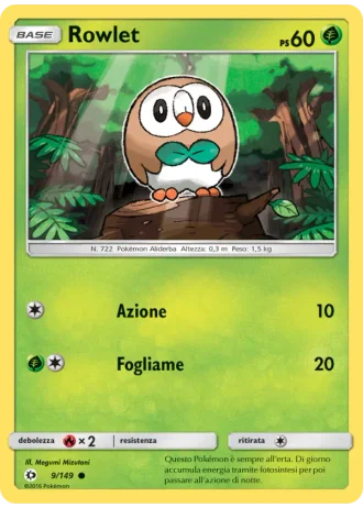 Rowlet #9/149 — Sole e Luna
