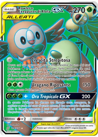 Rowlet e Exeggutor di Alola GX #214 — Sintonia Mentale