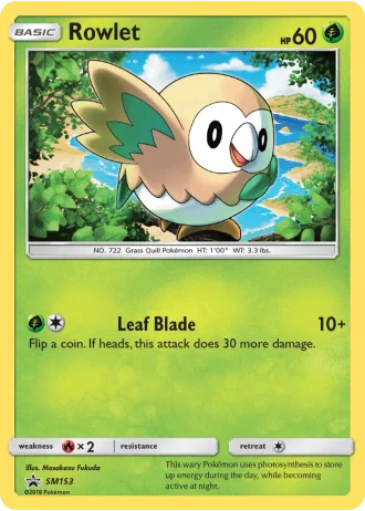 Rowlet SM153 — Sun & Moon Promos