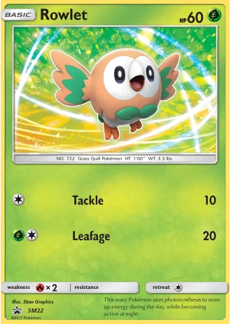 Rowlet SM22 — Sun & Moon Promos