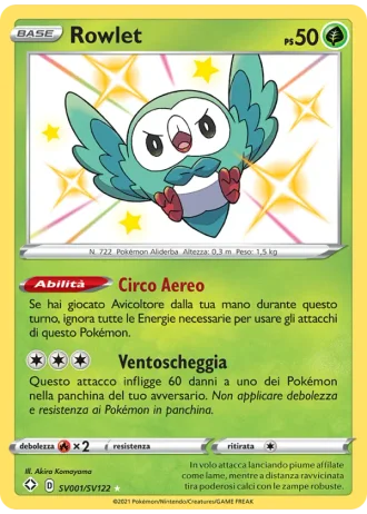 Rowlet SV001/122 — Tesoro Cromatico (Destino Splendente)