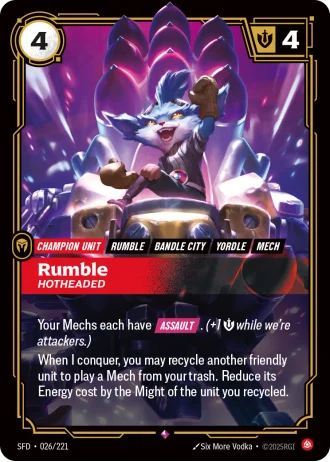 Rumble, Hotheaded #026/221 — Spiritforged