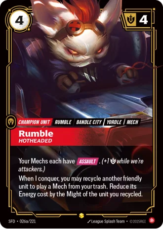 Rumble, Hotheaded #026a/221 — Spiritforged