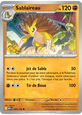 Sablaireau #069/132 — Méga-Évolution