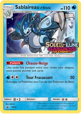 Sablaireau d’Alola SM18 — Soleil & Lune Promos