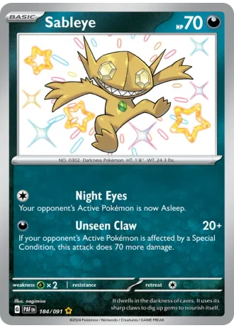 Sableye #184/91 — Paldean Fates