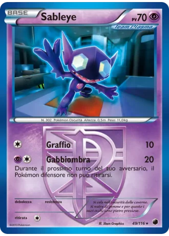 Sableye #49/116 — Glaciazione Plasma