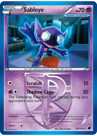 Sableye #49/116 — Plasma Freeze