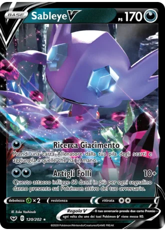 Sableye V #120/202 — Spada e Scudo