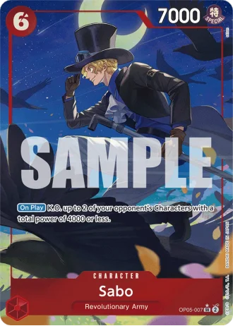 Sabo (OP05-007) (Alternative Art) — One Piece The Best (PRB01)
