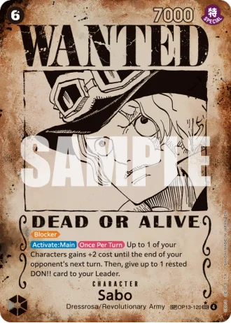 Sabo (OP13-120) (Wanted Poster) — Carrying on His Will (OP13)