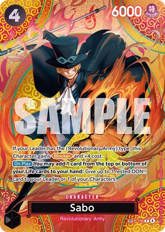 Sabo (P-105) (Alternative Art) — Adventure on Kami's Island (OP15-EB04)