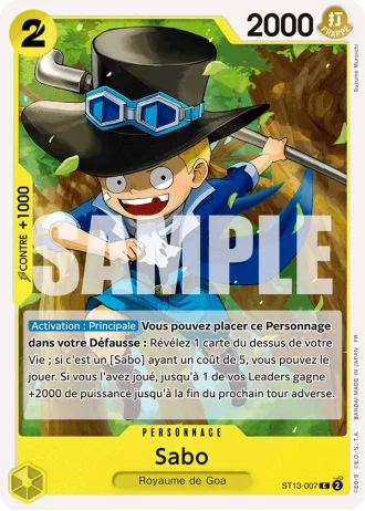 Sabo (ST13-007) (Pirate Foil) — ONE PIECE CARD THE BEST vol.2 (PRB02)