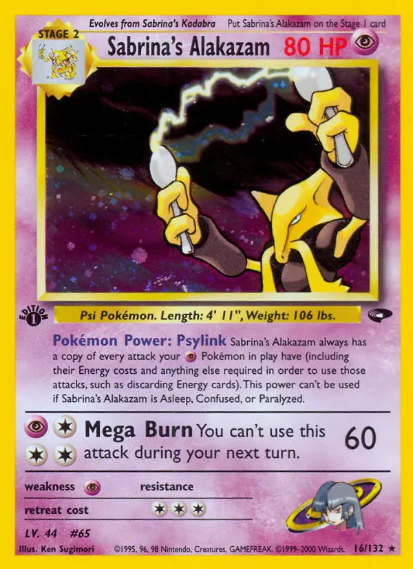 Sabrina's Alakazam (1st Edition) #16 — Gym Challenge (1st Edition)