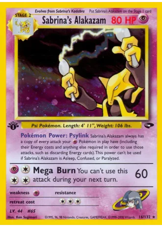 Sabrina's Alakazam (1st Edition) #16 — Gym Challenge (1st Edition)