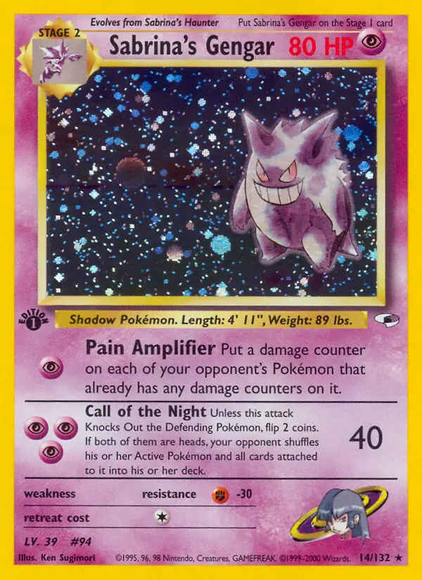 Sabrina's Gengar (1st Edition) #14 — Gym Heroes (1st Edition)