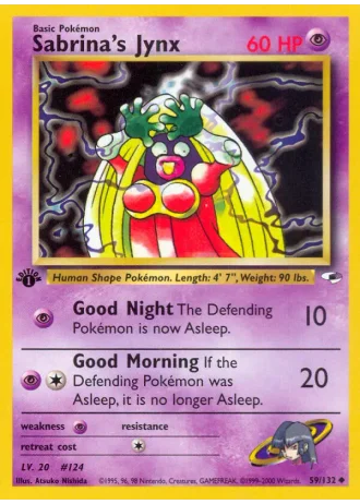 Sabrina's Jynx (1st Edition) #59/132 — Gym Heroes (1st Edition)