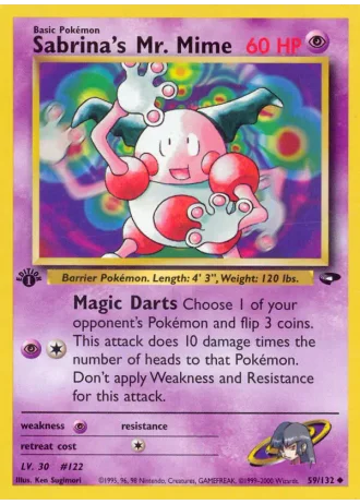 Sabrina's Mr. Mime (1st Edition) #59/132 — Gym Challenge (1st Edition)