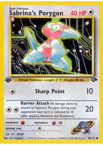 Sabrina's Porygon #98 — Gym Challenge