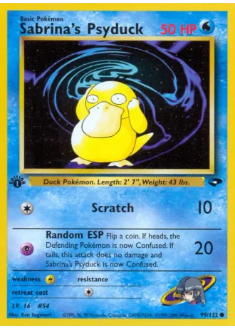 Sabrina's Psyduck #99 — Gym Challenge