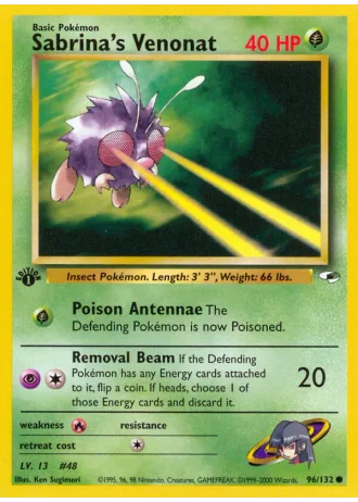 Sabrina's Venonat (1st Edition) #96/132 — Gym Heroes (1st Edition)