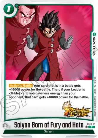 Saiyan Born of Fury and Hate  FS10-017 — Starter Deck EX: Giblet (FS10)