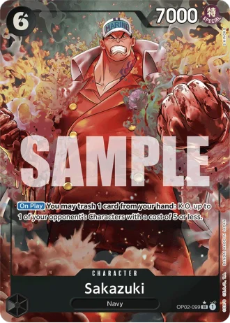 Sakazuki (OP02-099) (Alternative Art) — One Piece The Best (PRB01)
