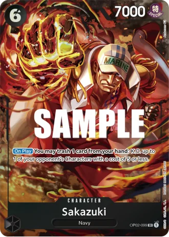 Sakazuki (OP02-099) (Alternative Art) — Paramount War (OP02)
