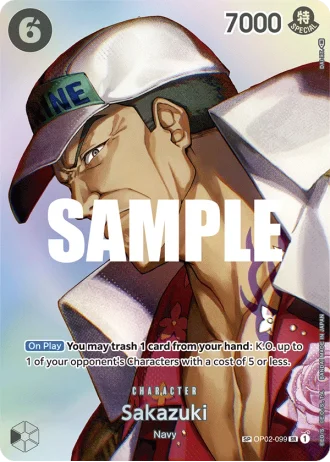 Sakazuki (OP02-099) (Special Rare) — Kingdoms of Intrigue (OP04)