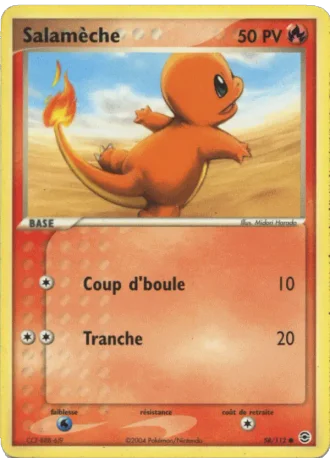 Salamèche #58/112 — EX Rouge Feu & Vert Feuille