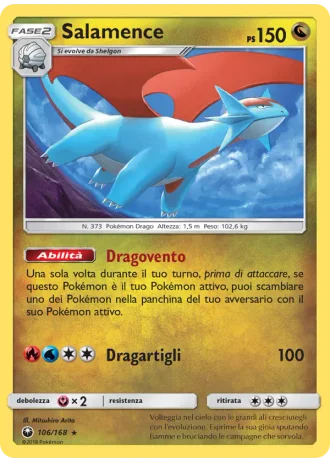 Salamence #106/168 — Tempesta Astrale