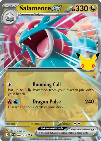 Salamence ex #109/128 — 30th Celebration