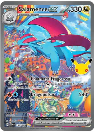Salamence-ex #156/128 — 30° Anniversario