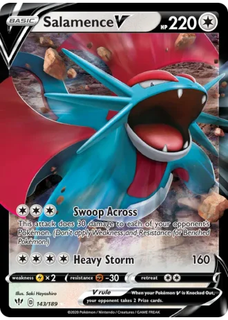 Salamence V #143/189 — Darkness Ablaze