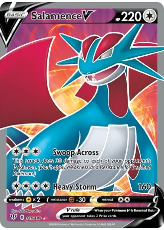 Salamence V #185/189 — Darkness Ablaze