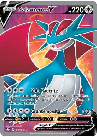 Salamence V #185/189 — Fiamme Oscure