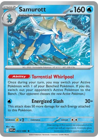 Samurott #023 — White Flare