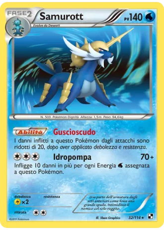 Samurott #32/114 — Nero e Bianco