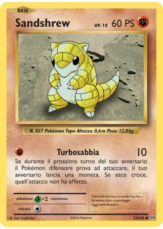 Sandshrew #54/108 — Evoluzioni